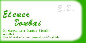 elemer dombai business card
